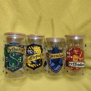 Harry Potter houses 16 oz glass set